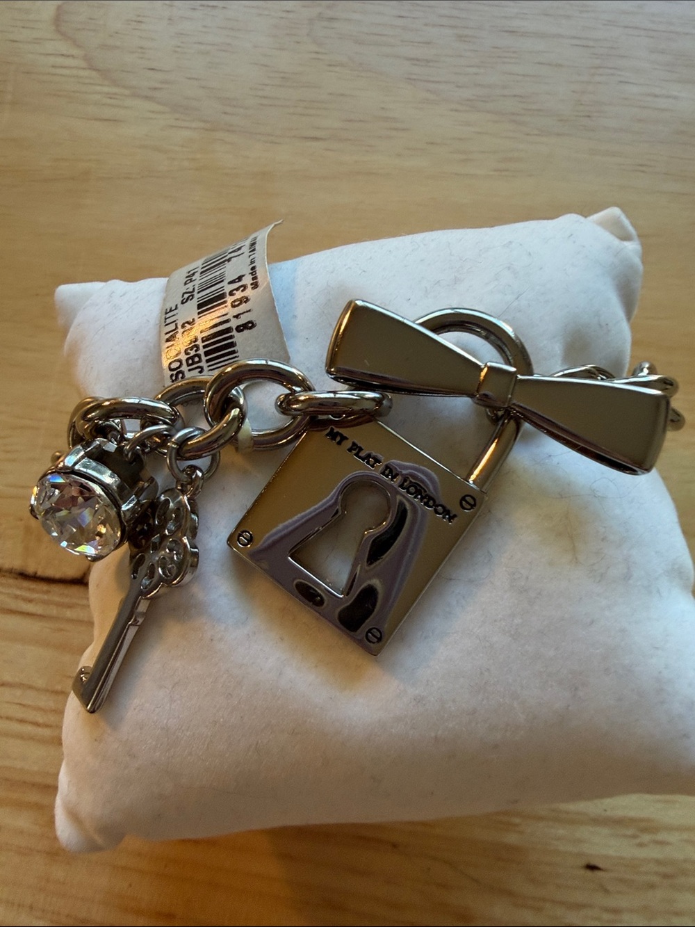 My Flat In London Silver Charm Bracelet with Key and Lock